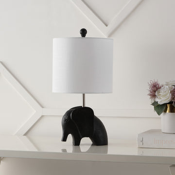 Koda Eclectic Southwestern Resin/Iron Elephant LED Kids Table Lamp - JONATHAN Y